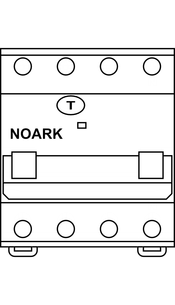 Proudový chránič s nadproudovou ochranou 3F NOARK Ex9NL-N 3P+N Bxx A 30mA (6kA) do 40A char. B Typ A