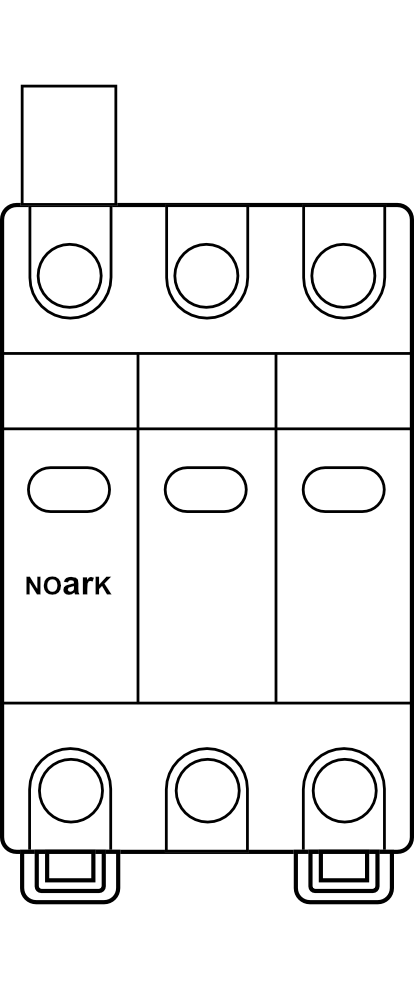 Svodič přepětí NOARK Ex9UE2 20R 3P 440, 3+0, 20kA, Typ C (třída II), se sign.kontaktem