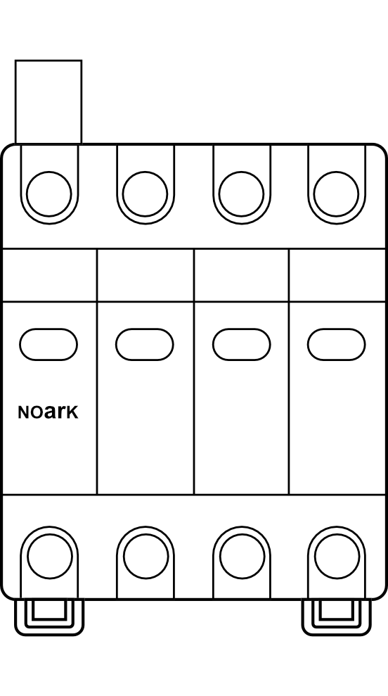 Svodič přepětí NOARK Ex9UE2 20R 4P 275, 4+0, 20kA, Typ C (třída II), se sign.kontaktem
