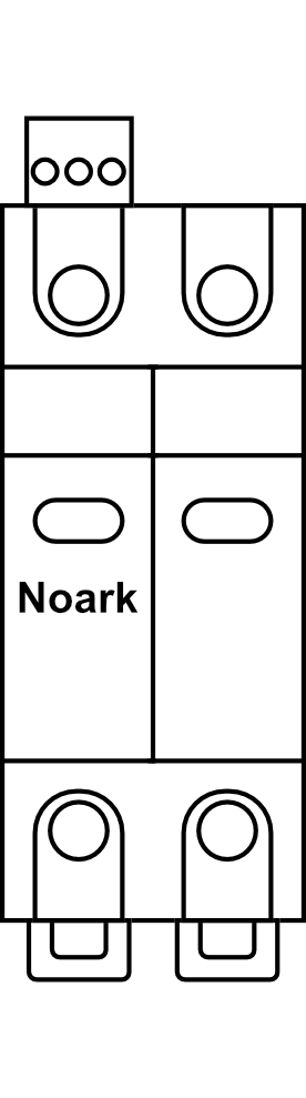 DC svodiče přepětí NOARK Ex9UEP1+2 6.25R 2P 750, 20 kA, Typ B+C (třída I+II), se sign.kontaktem