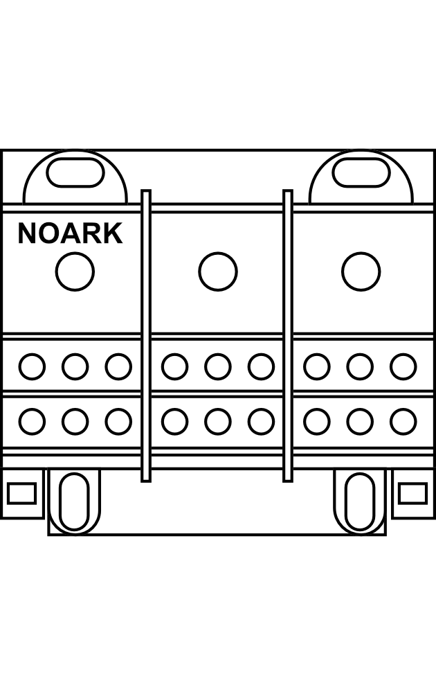 Rozvodný blok NOARK PDB 3P CU 1x6 175A