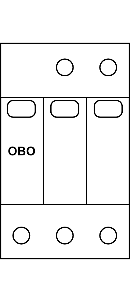 Svodič přepětí OBO V20-3-150, 3P, max 150 V AC, typ C (třída II) 20kA