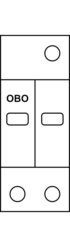 Svodič přepětí OBO V20-C 2-150, 2P, max 150 V AC, typ C (třída II) 20kA