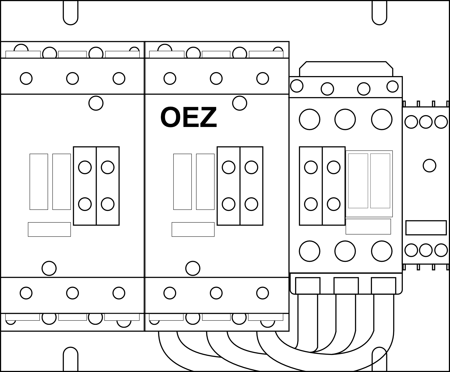 Stykačová kombinace spouštění Y/D OEZ Conteo 3RA1444-8XC21-1AL2 velikost 100-100-50, 115A, ovládací napětí 230V AC