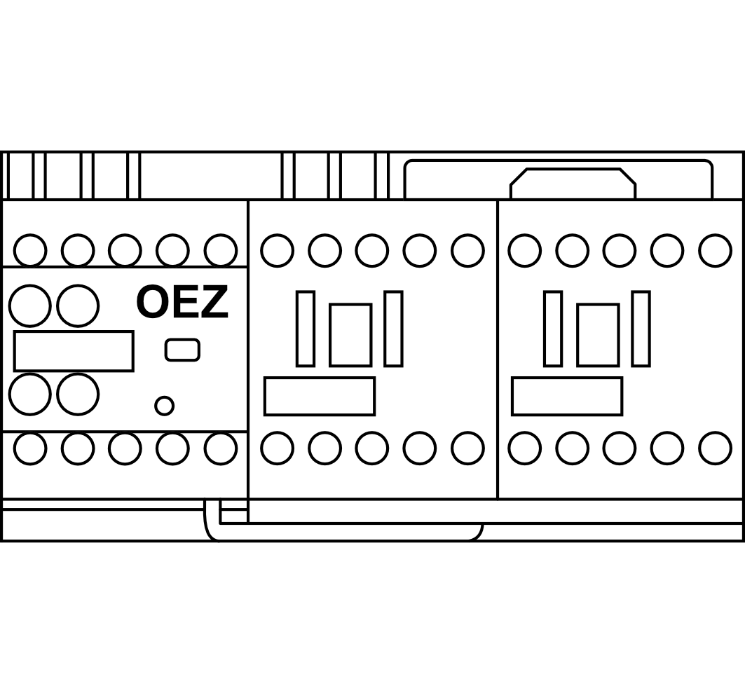 Stykačová kombinace spouštění Y/D OEZ Conteo 3RA1415-8XB31-1AB0 velikost 12-12-12, 12A, ovládací napětí 24V AC