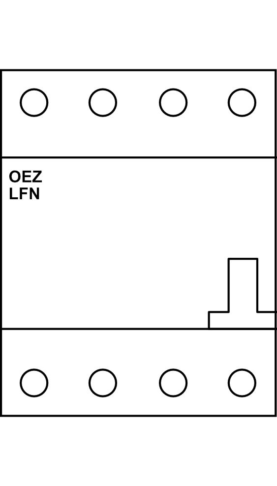 Proudový chránič  LFN OEZ 4P 500 mA (10kA, do 63A) typ A 