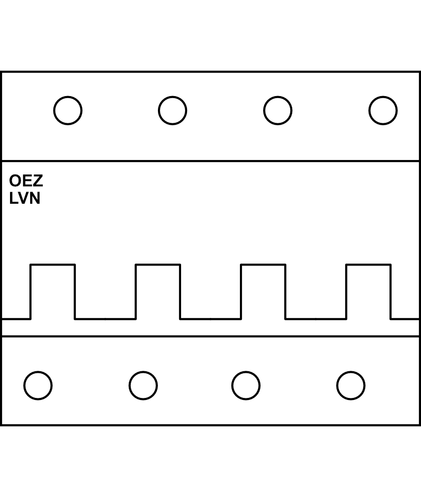 Jistič OEZ LVN 4P AC/DC D (10kA, do 125A)