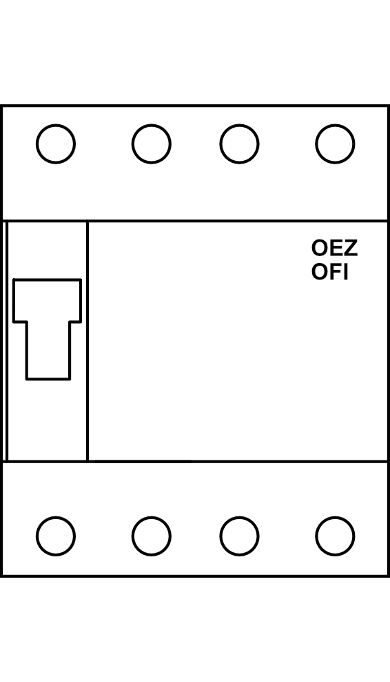 Proudový chránič OEZ OFI (10kA) 4P/500 mA typ AC