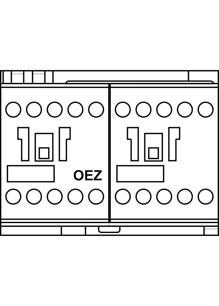 Reverzační stykačová kombinace OEZ Conteo 3RA1317-8XB30-1AP0 velikost 12, 12A, ovládací napětí 230V AC