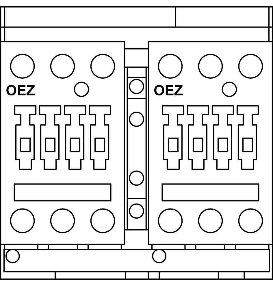 Reverzační stykačová kombinace OEZ Conteo 3RA1335-8XB30-1AL2 velikost 50, 40A, ovládací napětí 230V AC