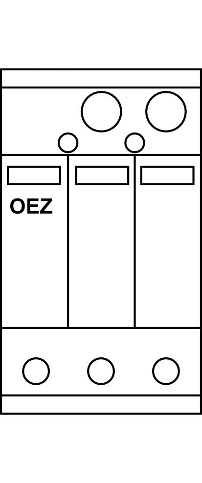 Kombinovaný svodič bleskových proudů a přepětí OEZ SVC-DC-800-3V-MZ, typ C (třída II) 15kA, DC 800 V