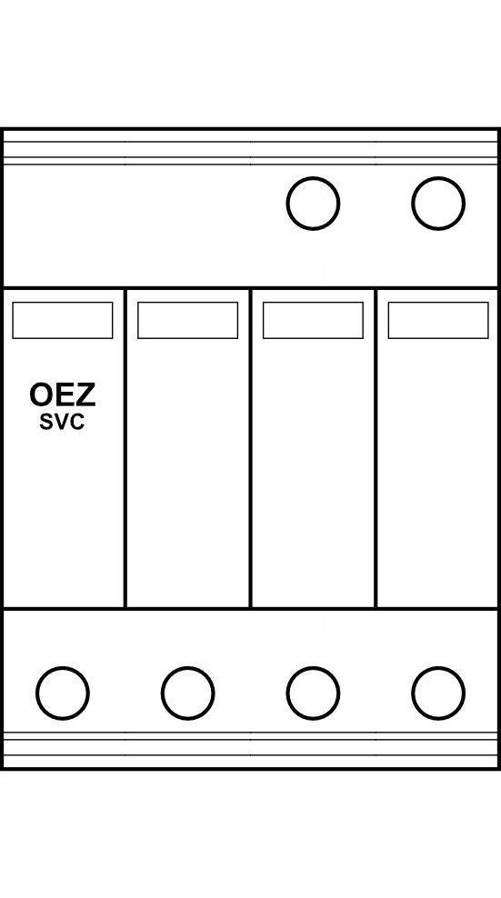 Svodič přepětí bez dálkové signalizace OEZ SVC SVC-350-4-MZ 
