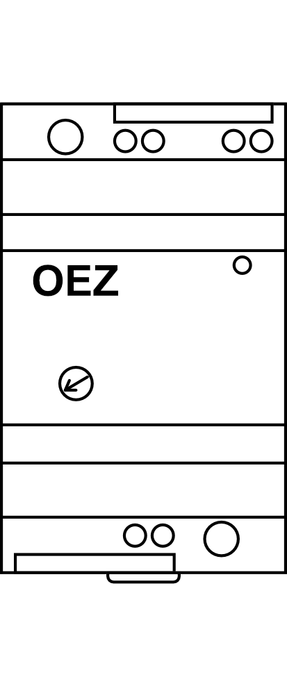 Bezpečnostní regulovatelný napájecí zdroj OEZ UNZR-10T-X024 (Upri AC 230 V/Usec AC 24 V, DC 1,2 ÷ 24 V)