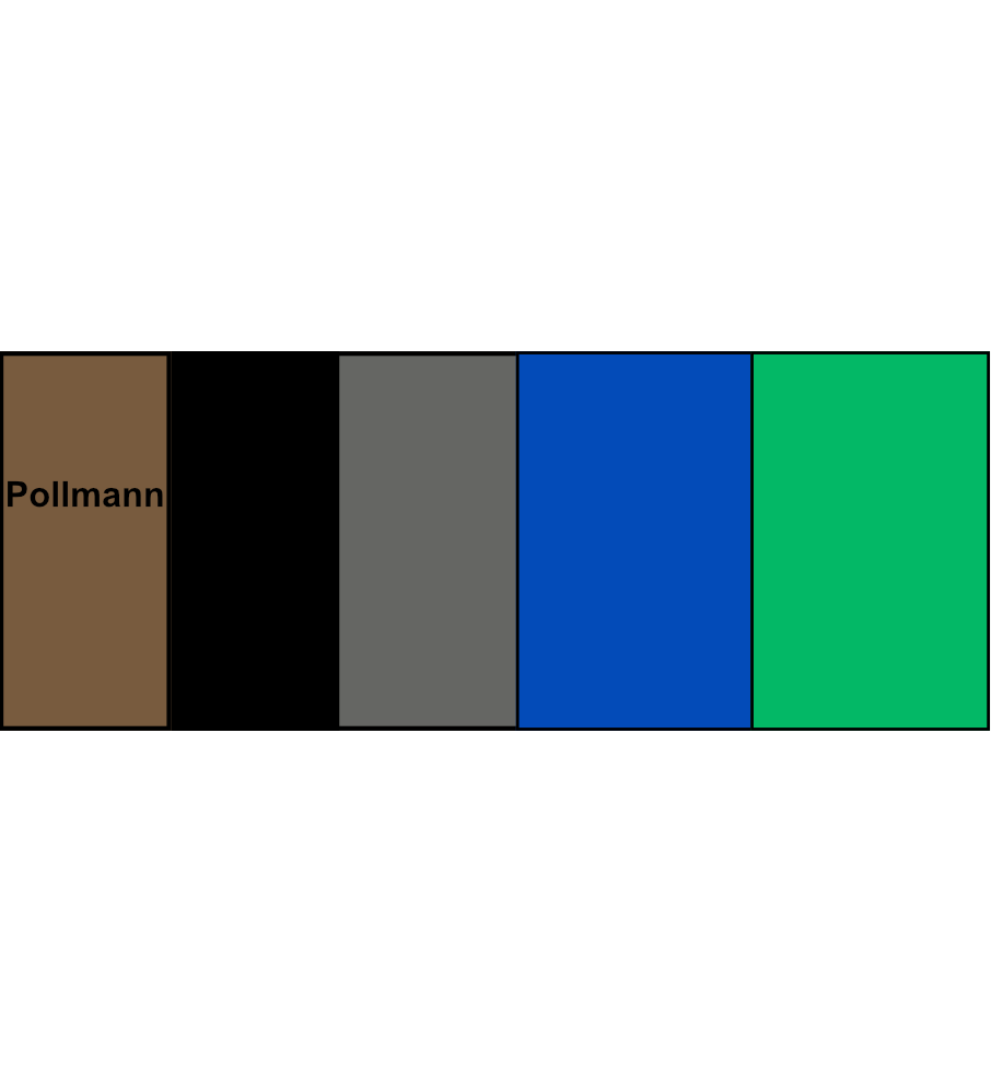 5-pólová rozbočovací svorkovnice Pollmann HLAK 25-5/14 BSG-S hně/čer/šed/mod/zel