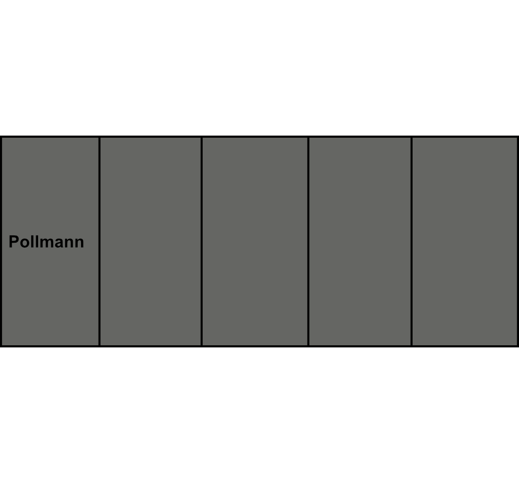 5-pólová rozbočovací svorkovnice Pollmann HLAK 35-5/10 gr-S 5xšedá