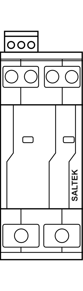 Přepěťová ochrana SALTEK DA-275-DF16-S, s vf filtrem (1P+NPE) 5kA, typ D (třída III) 230V AC, s dálk.signalizací