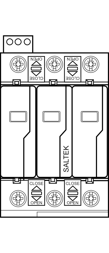 Svodič přepětí SALTEK SLP-600 V/3YS-IT (3P) 20kA, typ C (třída II)
