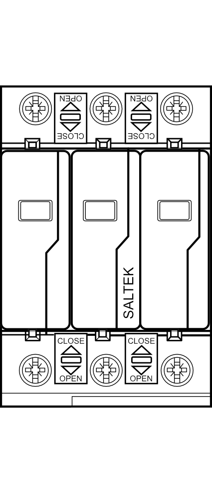 Svodič přepětí SALTEK SLP-275 V/3 (3P) 20kA, typ C (třída II) 230V AC