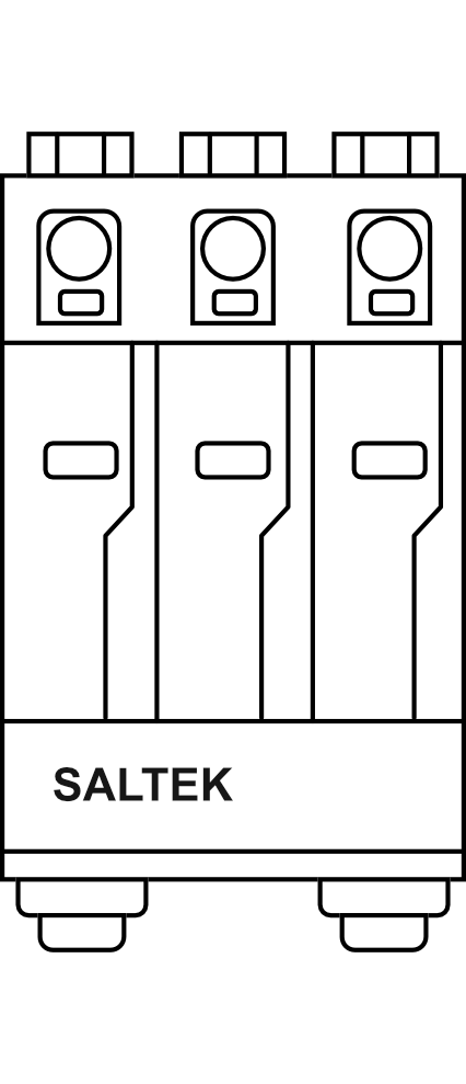 Svodič přepětí SALTEK SLP-PV1500 V/Y, 20kA, typ C (třída II) 1500V DC