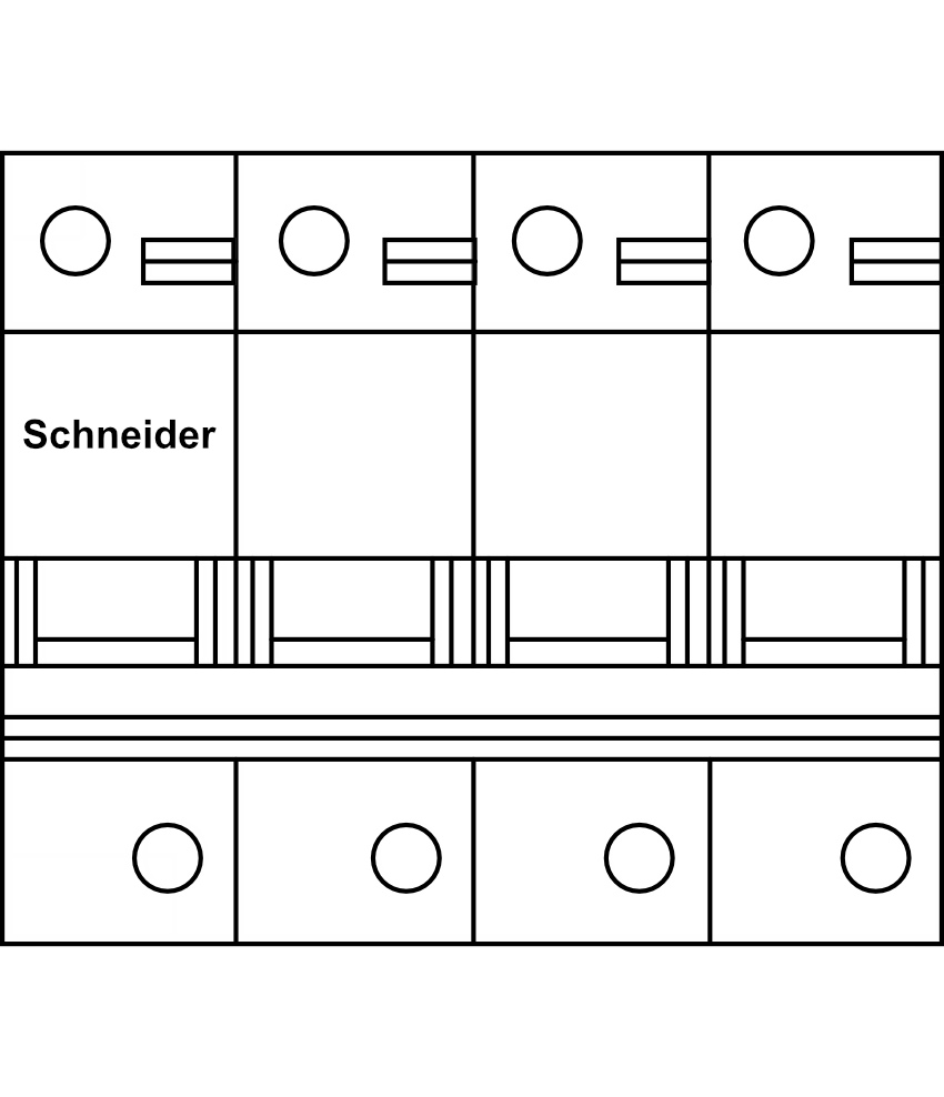 Jistič Schneider C120H (15kA) char.B 4P