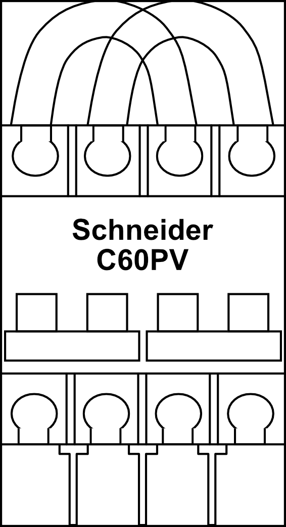 Jistič pro fotovoltaické instalace Schneider C60PV-DC (1,5kA) 2P 