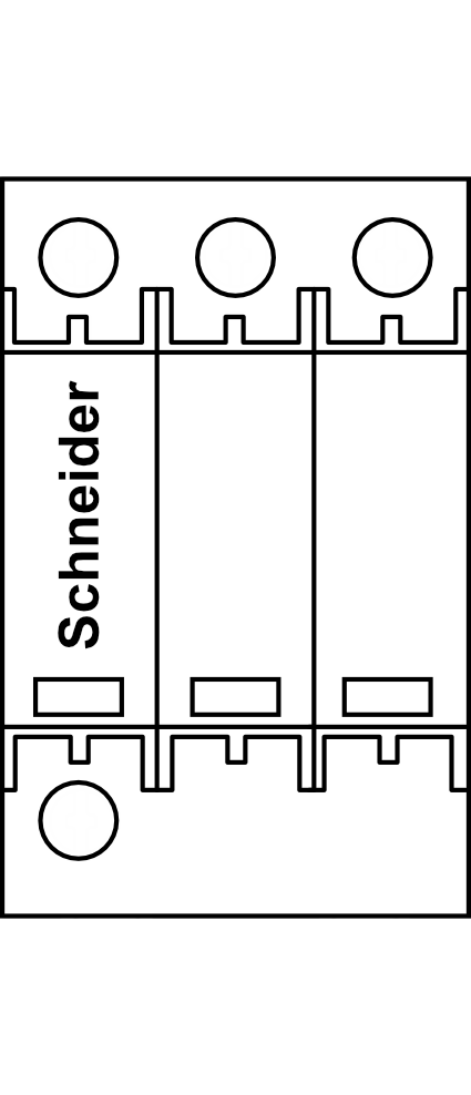 Svodič přepětí Schneider iPRD40 40kA/15kA Typ C (třída II) 3P odnímatelný