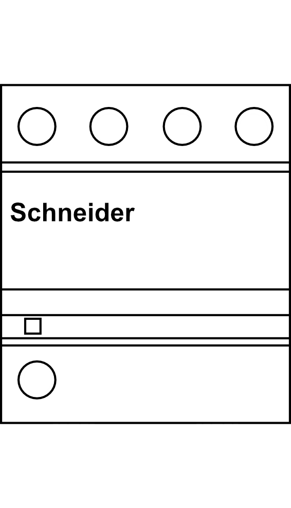 Kombinovaný svodič přepětí Schneider iPRF1 12.5r 12,5 kA T1+T2 3P+N pevný