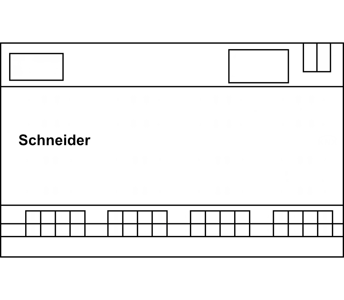 Spínací akční člen Schneider REG-K/8x230/16 s manuálním ovládáním a detekcí proudu