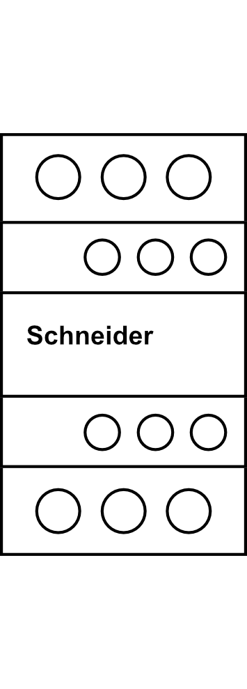 Stykač Schneider LC1DxxR7, 3P, do 18A, AC-3 440V, pomocné kontakty 1Z+1V, cívka 440V AC 50/60Hz