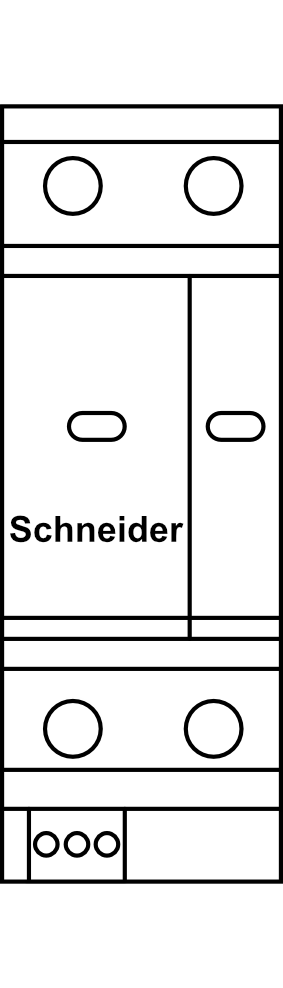 Kombinovaný svodič přepětí Schneider PRD1 25r 25 kA Typ B+C (třída I+II) 1P odnímatelný