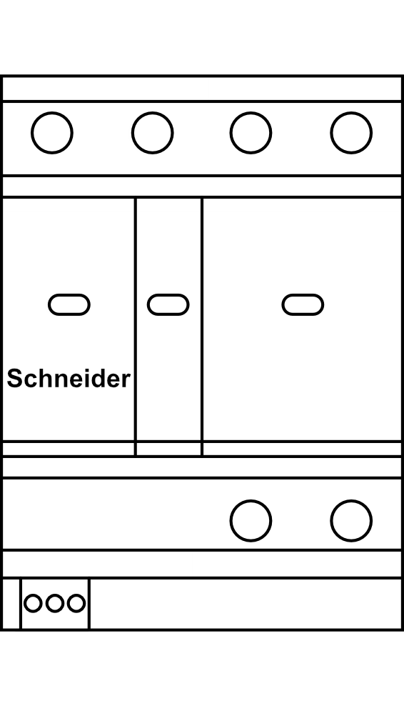 Kombinovaný svodič přepětí Schneider PRD1 25r 25 kA T1+T2 1P+N odnímatelný