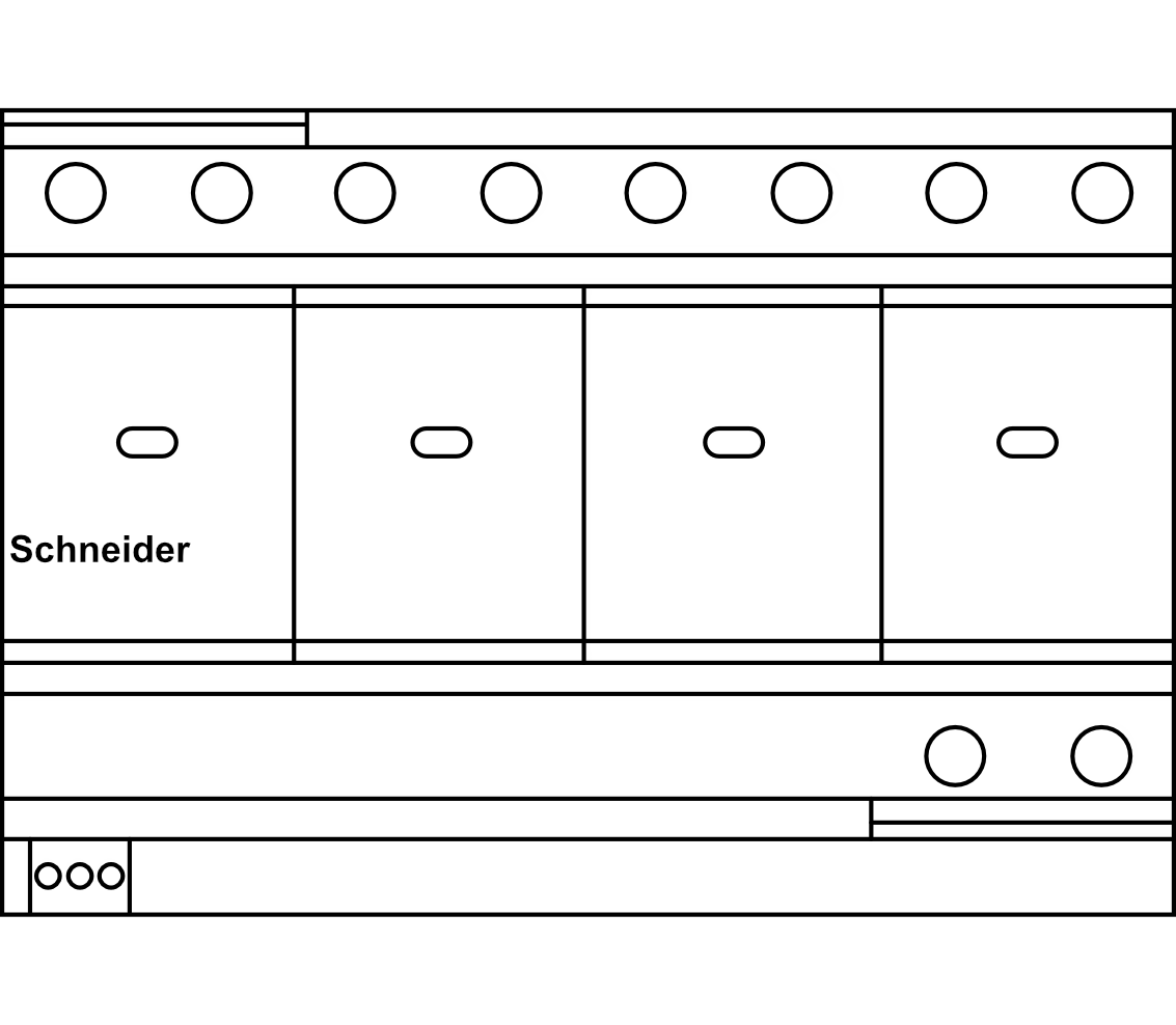 Svodič bleskových proudů Schneider PRD1 Master 25 kA Typ B (třída I) 3P+N odnímatelný