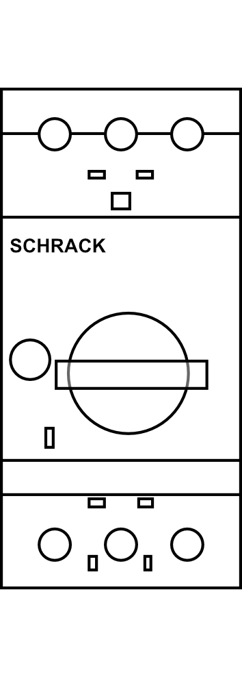 Motorový spínač s ochranou SCHRACK série BE5 3P rozsah nastavení od 0,16 do 32A