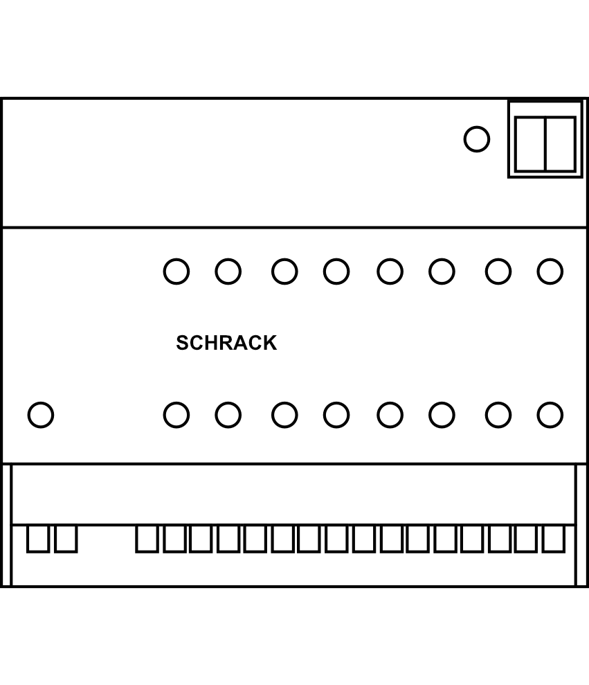 KNX Binární vstup SCHRACK 8 x 12-230 V AC/DC