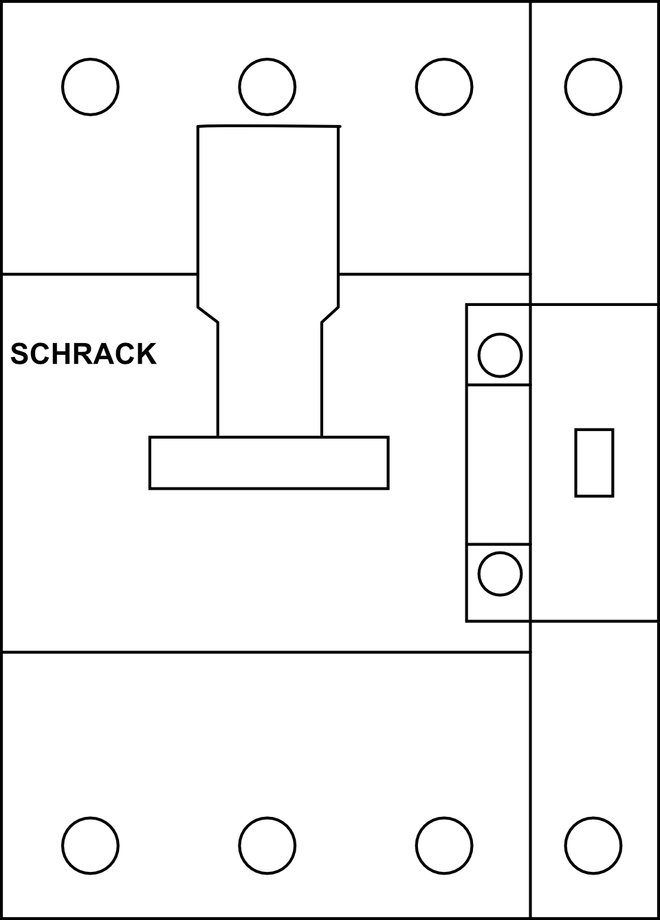 Stykač SCHRACK ALEA II LTR 4P 200 A/AC-1, cívka 230 VAC, velikost 3