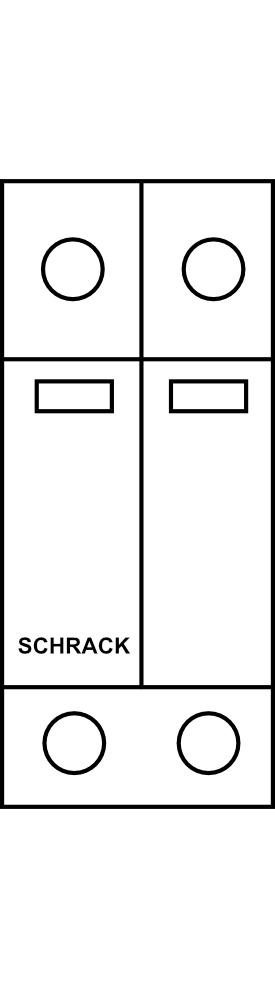 Svodič přepětí pro datové aplikace SCHRACK UAS kompletní, 1+1-pólový Typ D (třída III) 280V In 2,5kA/pól