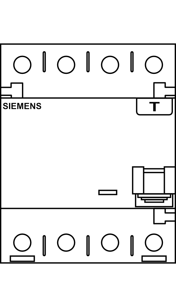 Proudový chránič Siemens SENTRON 5SV374x-6 (10 kA) 3P+N/500 mA typ A do 80A (400 V AC)