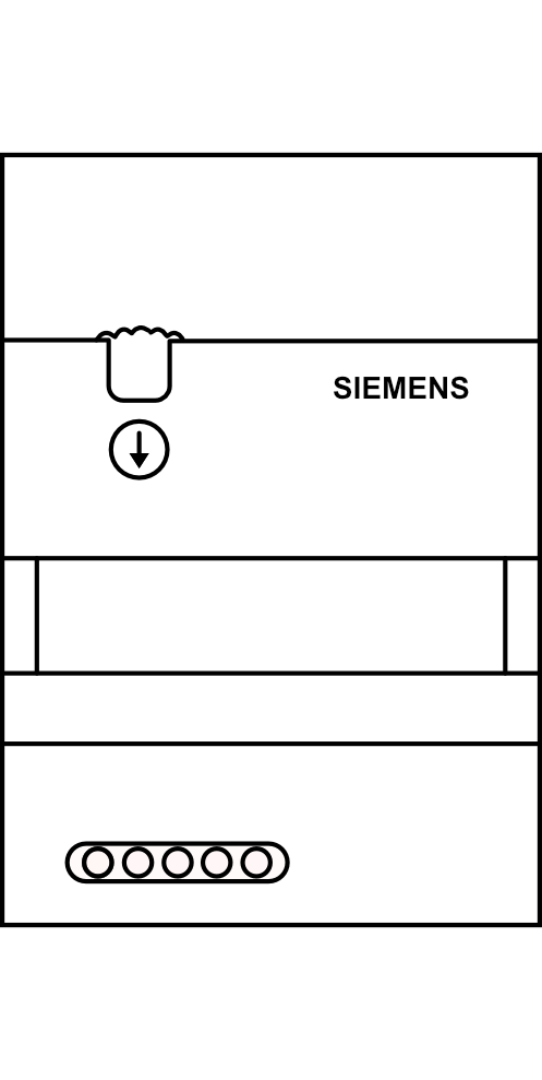 Dálkový pohon Siemens SENTRON 5ST3050 70MM 230 V AC