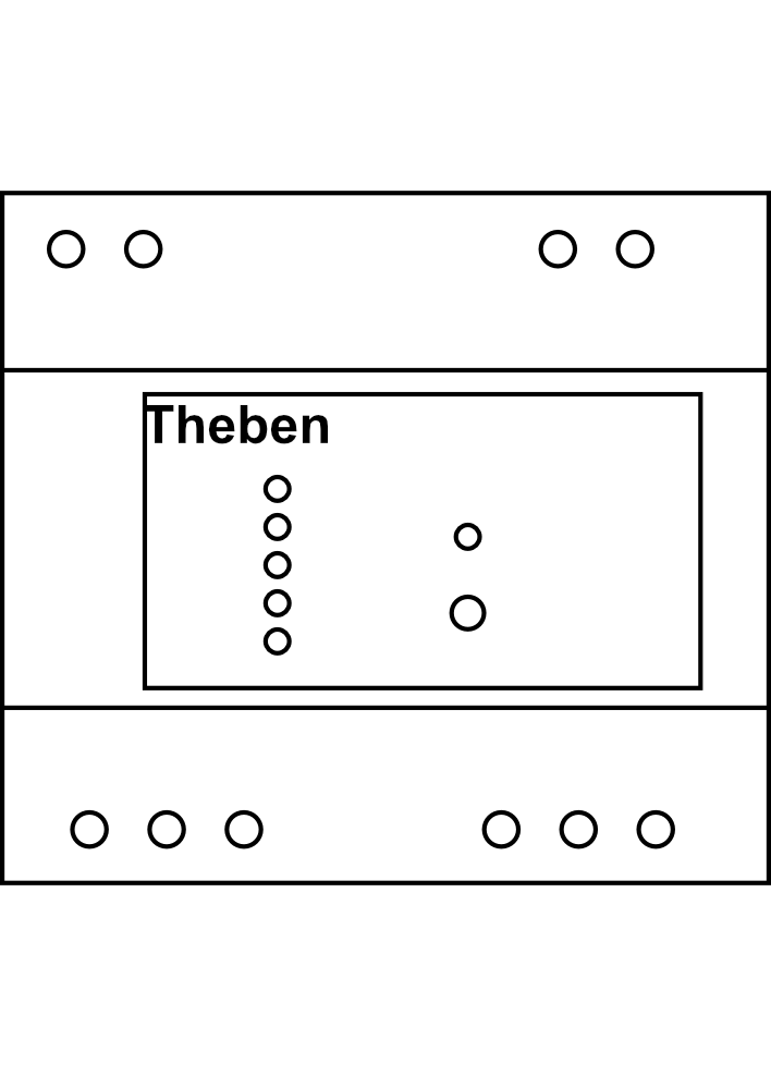 Modul REC 1 na DIN k digitálnímu časovému termostatu Theben RAMSES