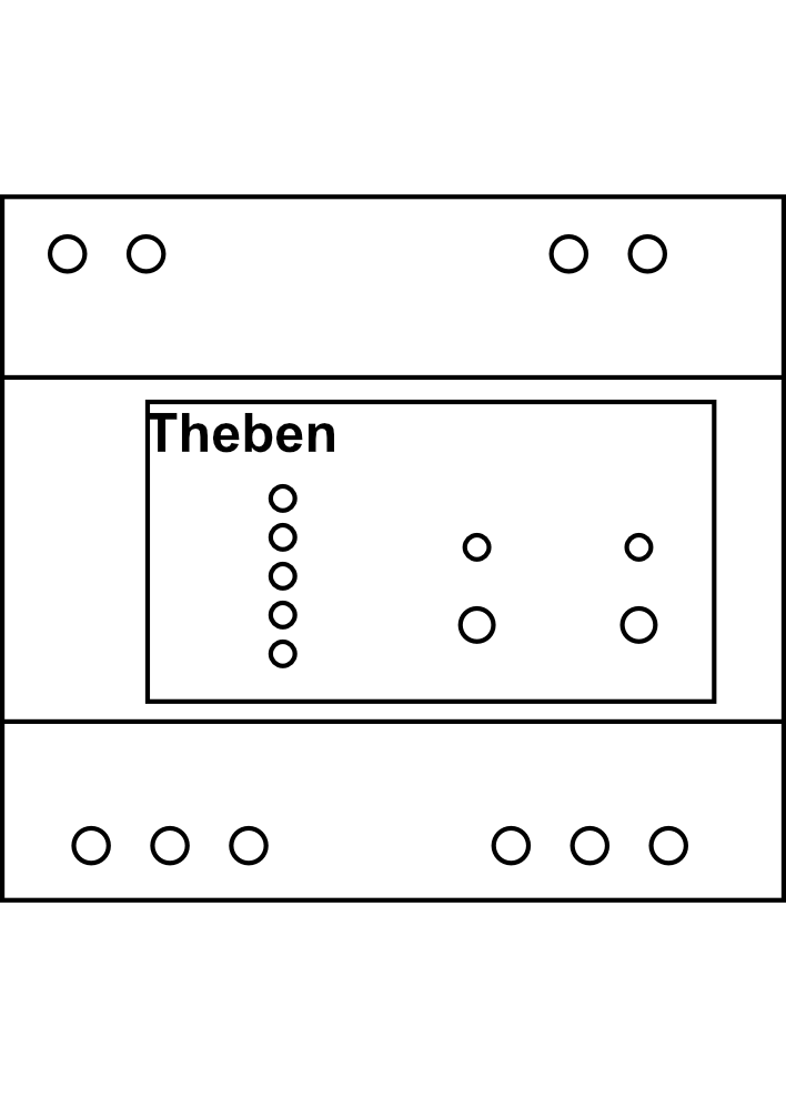 Modul REC 2 na DIN k digitálnímu časovému termostatu Theben RAMSES