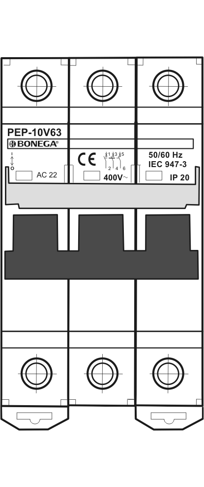 Vypínač BONEGA 3P (63-125A)