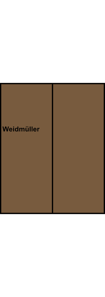 Rozváděcí blok Weidmüller WPD 202 4X35/4X25 BN, 2P, hnědá, 202A, 35 mm²