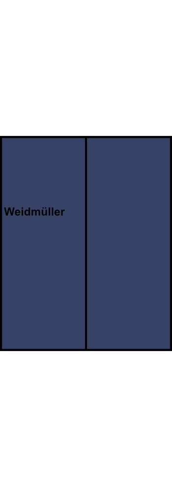 Rozváděcí blok Weidmüller WPD 202 4X35/4X25 BL, 2P, modrá, 202A, 35 mm²
