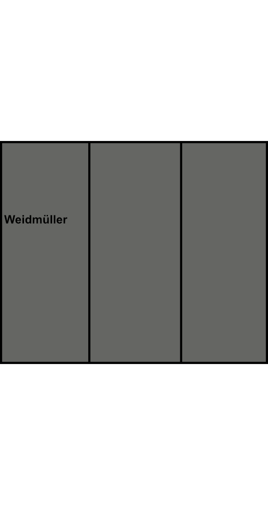 Rozváděcí blok Weidmüller WPD 302 2X35/2X25 3XGY, 3P, 3x šedá, 202A, 35 mm²