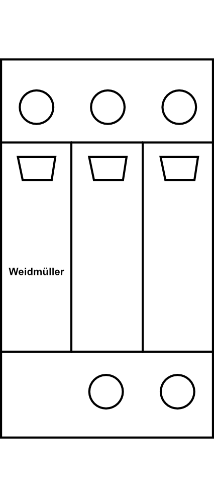 Přepěťová ochrana Weidmüller VPU AC II 3 300/50, 3P 20kA typ C (třída II)