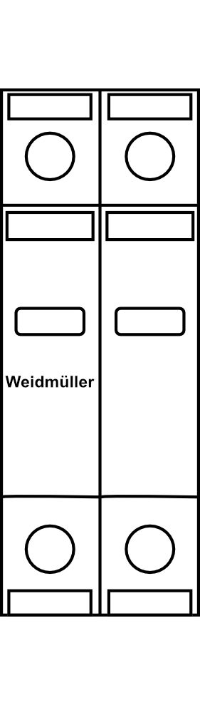 Přepěťová ochrana Weidmüller VPU I 1+1 280V/12,5KA, 1P+NPE 280V AC 12,5kA typ B+C (třída I+II)