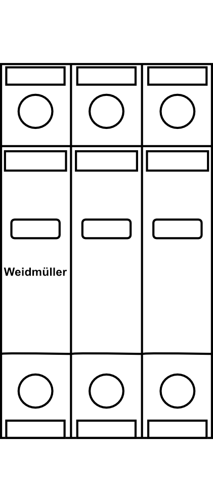Přepěťová ochrana Weidmüller VPU I 3 280V/12,5KA, 3P 280V AC 12,5kA typ B+C (třída I+II)