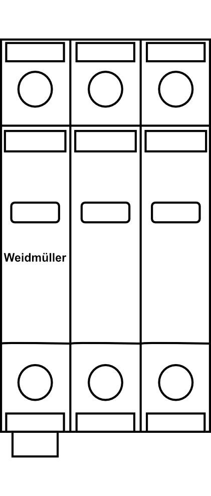 Přepěťová ochrana Weidmüller VPU I 3 R LCF 280V/12,5KA, 3P 280V AC 12,5kA typ B+C (třída I+II), s dálk. kontaktem
