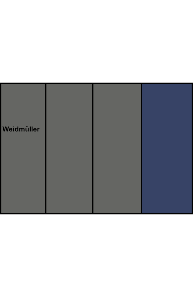 Rozváděcí blok Weidmüller WPD 401 2X25/2X16 3XGY/1XBL, 4P, 3x šedá/1x modrá 152A, 25 mm²