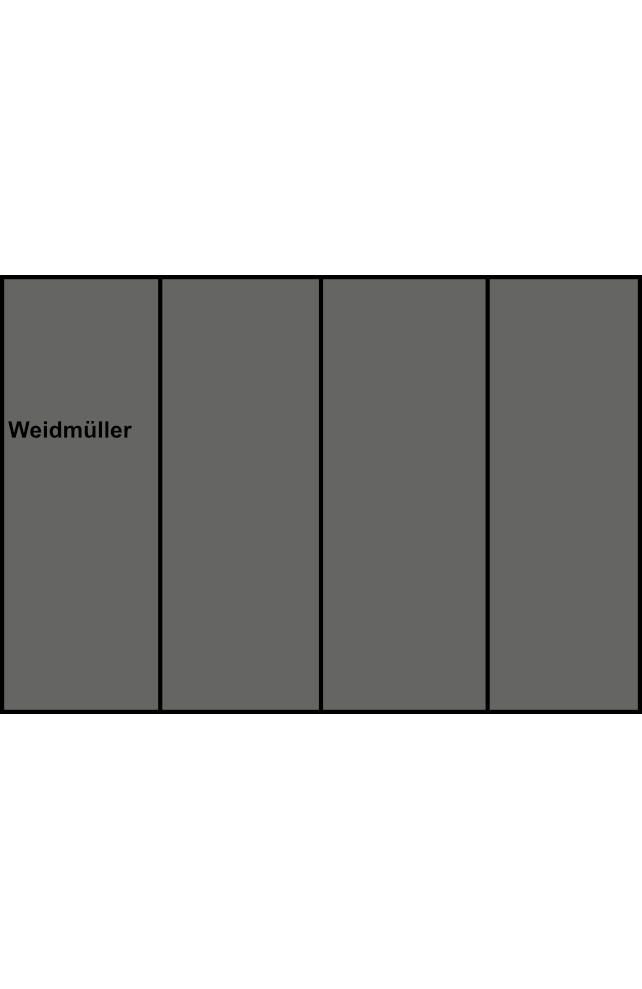 Rozváděcí blok Weidmüller WPD 401 2X25/2X16 4XGY, 4P, 4x šedá, 152A, 25 mm²